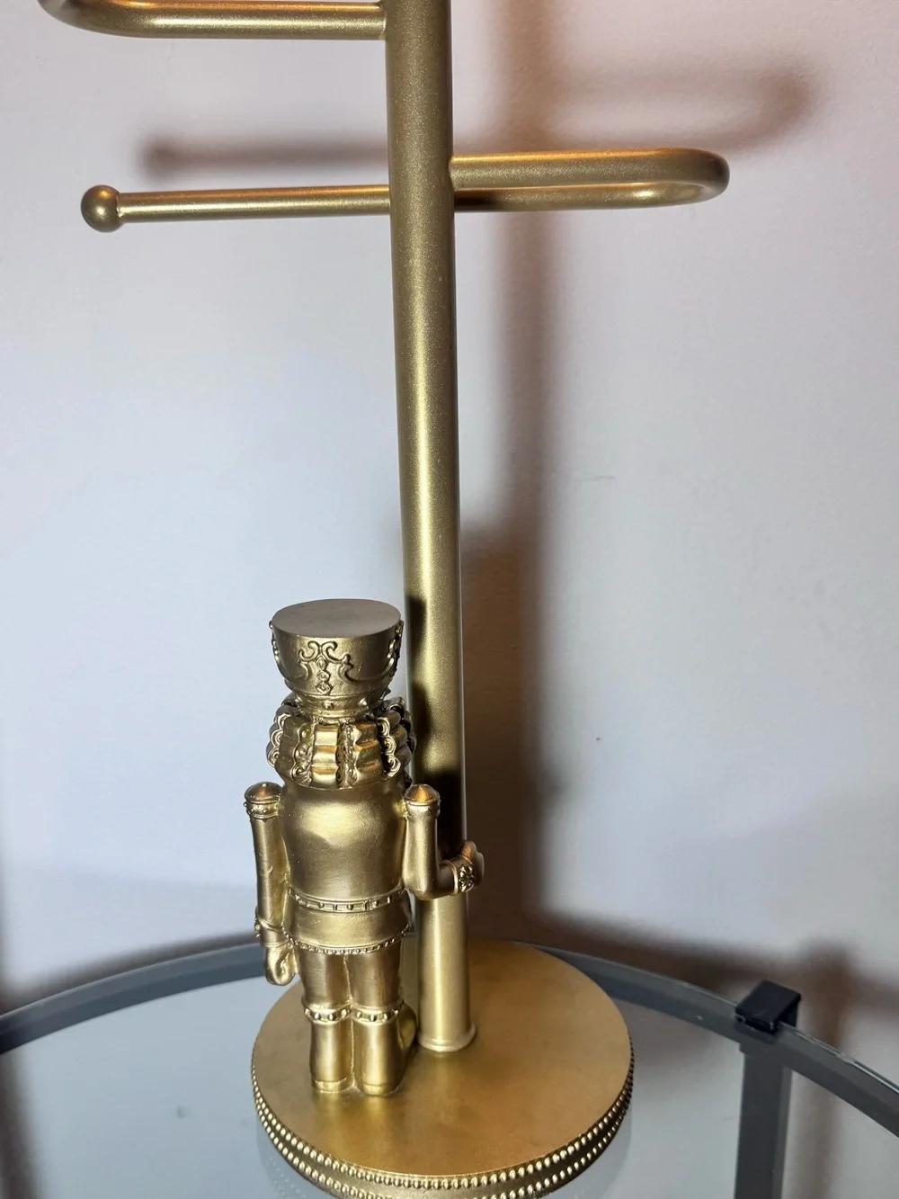 Gold Nutcracker towel Stand / Royal guard base Decorative Home Accent